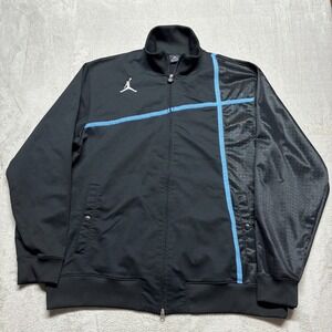 VTG AIR JORDAN Track Jacket Full Zip Mens L Warm Up Jumpman Spellout RARE